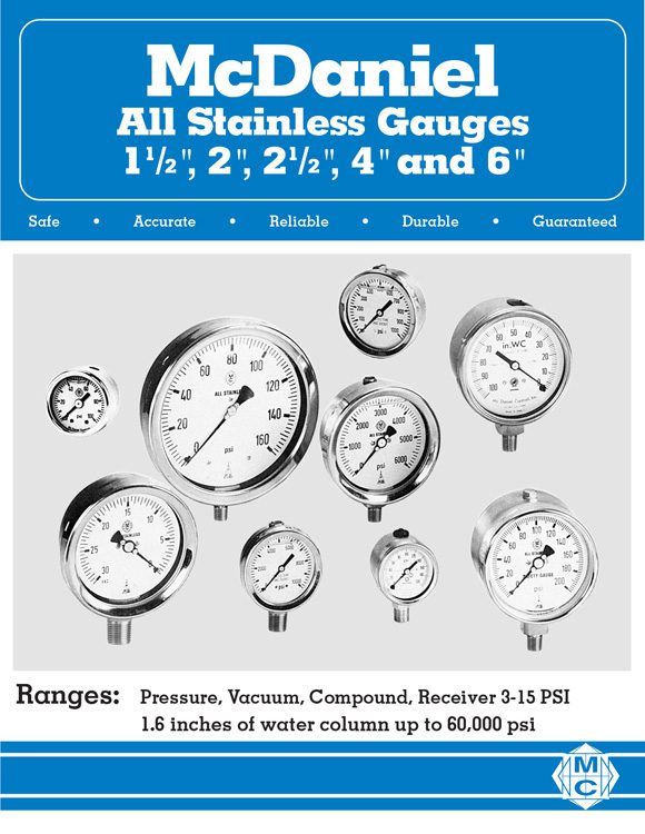 McDaniel Controls-All Stainless Gauge Brochure