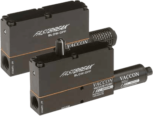 Vaccon VP1X Series Venturi Vacuum Pump with Pneumatic Blow-Off and Silencer