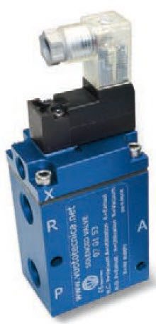 VacMotion Servo-Controlled 3-Way Vacuum Solenoid Valves with Bistable Impulse Solenoid Pilot Valve and Low Absorption Electrical Coil