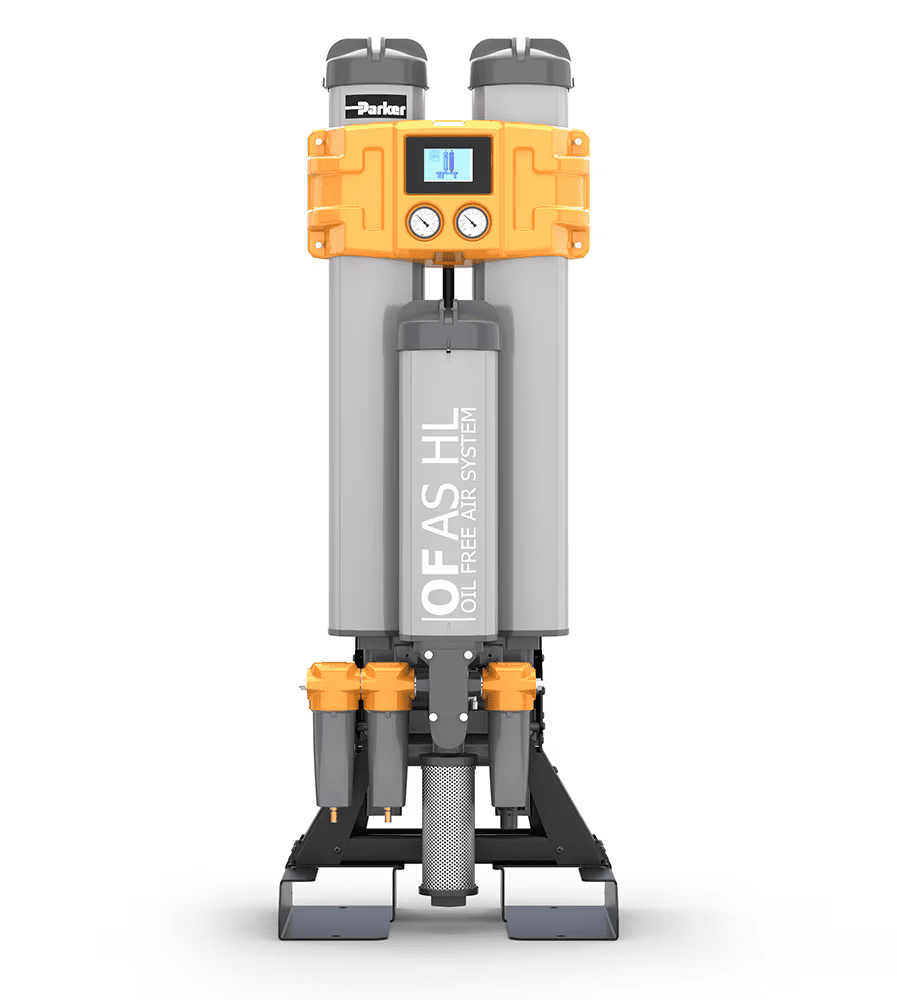 Parker OFAS HL Medium Flow Oil Free Heatless Compressed Air Dryer System